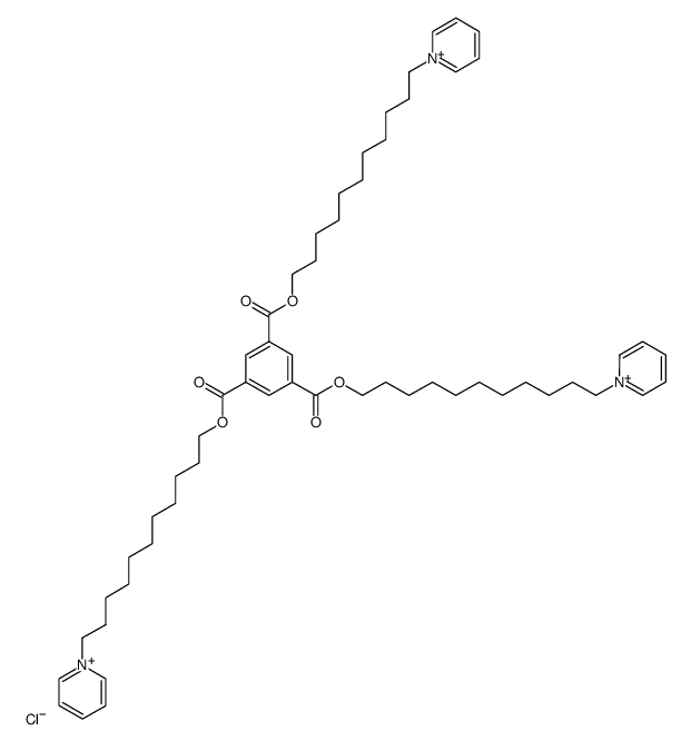 Benzene 1,3,5-tris(11-pyridiniumundecanyl)tricarboxylate trichloride结构式