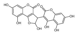2,7,9-trihydroxy-3-(4,5,7-trihydroxy-2-oxo-2H-chromene-3-yl)-2,3-dihydro-4H-furo[3,2-c]chromene-4-one Structure