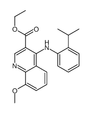ethyl 8-methoxy-4-(2-propan-2-ylanilino)quinoline-3-carboxylate Structure