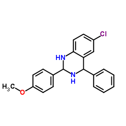 6-Chloro-2-(4-methoxyphenyl)-4-phenyl-1,2,3,4-tetrahydroquinazoline结构式