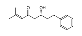 (S)-6-hydroxy-2-methyl-8-phenyloct-2-en-4-one结构式