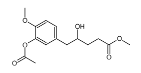 methyl 5-(3-acetoxy-4-methoxyphenyl)-4-hydroxypentanoate Structure