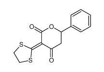 3-(1,3-dithiolan-2-ylidene)-6-phenyloxane-2,4-dione Structure