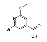 2-Bromo-6-methoxy-4-pyridinecarboxylic acid structure