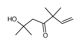 6-hydroxy-3,3,6-trimethylhept-1-en-4-one结构式