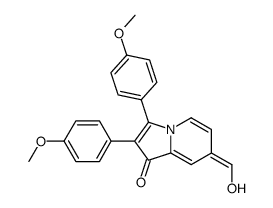 7-(hydroxymethylidene)-2,3-bis(4-methoxyphenyl)indolizin-1-one Structure