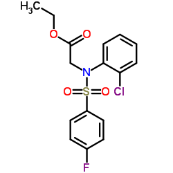ethyl 2-{2-chloro[(4-fluorophenyl)sulfonyl]anilino}acetate structure