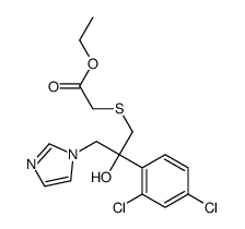 ethyl 2-[2-(2,4-dichlorophenyl)-2-hydroxy-3-imidazol-1-yl-propyl]sulfa nylacetate结构式
