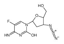 4-amino-1-[(2R,4S,5S)-4-azido-5-(hydroxymethyl)oxolan-2-yl]-5-fluoropyrimidin-2-one结构式