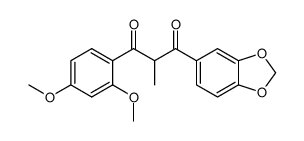 1-(2',4'-dimethoxyphenyl)-3-(3'',4''-methylenedioxyphenyl)-2-methylpropane-1,3-dione结构式