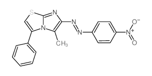 (8-methyl-2-phenyl-4-thia-1,6-diazabicyclo[3.3.0]octa-2,5,7-trien-7-yl)-(4-nitrophenyl)diazene Structure