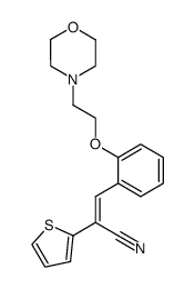 (E)-3-[2-(2-Morpholin-4-yl-ethoxy)-phenyl]-2-thiophen-2-yl-acrylonitrile结构式