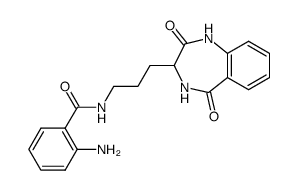 3-3'-(2''-aminobenzoyl)aminopropyl-1,4-benzodiazepine-2,5-dione结构式