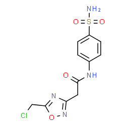 N-[4-(aminosulfonyl)phenyl]-2-[5-(chloromethyl)-1,2,4-oxadiazol-3-yl]acetamide Structure
