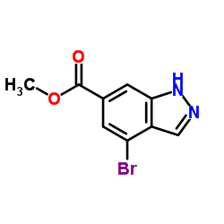 4-溴-吲唑-6-甲酸甲酯结构式