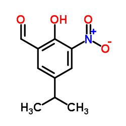 2-HYDROXY-5-ISOPROPYL-3-NITRO-BENZALDEHYDE结构式