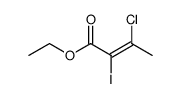 2-Butenoic acid, 3-chloro-2-iodo-, ethyl ester, (2E) Structure