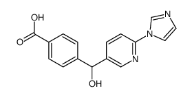 4-[hydroxy-(6-imidazol-1-ylpyridin-3-yl)methyl]benzoic acid Structure