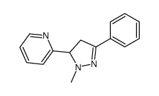 2-(2-methyl-5-phenyl-3,4-dihydropyrazol-3-yl)pyridine结构式