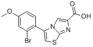 3-(2-bromo-4-methoxyphenyl)imidazo[2,1-b]thiazole-6-carboxylic acid结构式