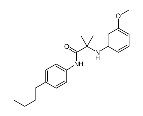 N-(4-butylphenyl)-2-(3-methoxyanilino)-2-methylpropanamide结构式