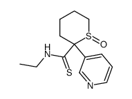 N-ethyl-2-(pyridin-3-yl)tetrahydrothiopyran-2-carbothioamide 1-oxide Structure