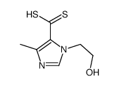 3-(2-hydroxyethyl)-5-methylimidazole-4-carbodithioic acid Structure