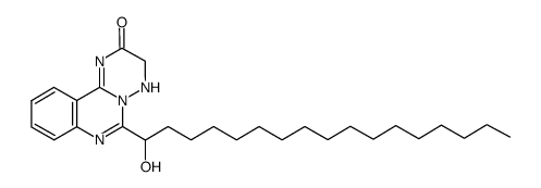 6-(1-hydroxyheptadecyl)-3,4-dihydro[1,2,4]triazino[2,3-c]quinazolin-2-one结构式