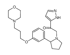2-{2-[3-(3-Morpholin-4-yl-propoxy)-phenyl]-pyrrolidin-1-yl}-1-(2H-pyrazol-3-yl)-ethanone Structure