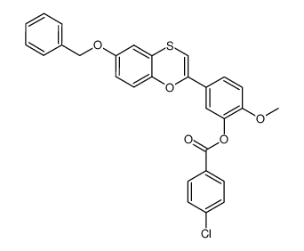 5-[6-(benzyloxy)-1,4-benzoxathiin-2-yl]-2-methoxyphenyl 4-chlorobenzoate Structure
