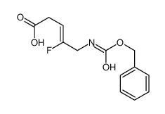 4-fluoro-5-(phenylmethoxycarbonylamino)pent-3-enoic acid结构式