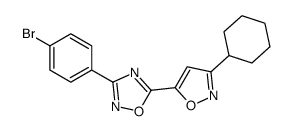 3-(4-bromophenyl)-5-(3-cyclohexyl-1,2-oxazol-5-yl)-1,2,4-oxadiazole Structure