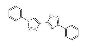 3-phenyl-5-(1-phenyltriazol-4-yl)-1,2,4-oxadiazole Structure