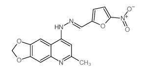 2-Furancarboxaldehyde, 5-nitro-, (6-methyl-1,3-dioxolo[4,5-g]quinolin-8-yl)hydrazone picture