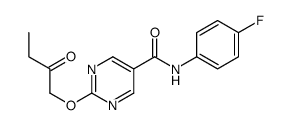 N-(4-fluorophenyl)-2-(2-oxobutoxy)pyrimidine-5-carboxamide Structure