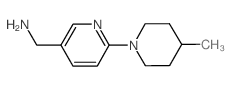 [6-(4-Methyl-1-piperidinyl)-3-pyridinyl]-methanamine结构式