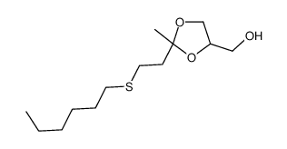 [2-(2-hexylsulfanylethyl)-2-methyl-1,3-dioxolan-4-yl]methanol Structure