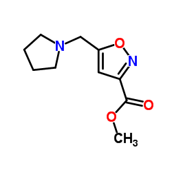 Methyl 5-(1-pyrrolidinylmethyl)-1,2-oxazole-3-carboxylate结构式