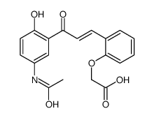 (E)-[2-[3-[5-(acetylamino)-2-hydroxyphenyl]-3-oxo-1-propenyl]phenoxy]acetic acid Structure