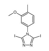 3,5-diiodo-4-(3-methoxy-4-methylphenyl)-4H-1,2,4-triazole Structure