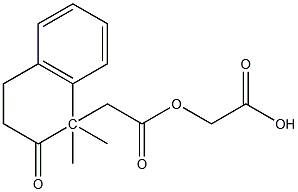 3,4-dihydro-2-oxo-1,1(2H)-Naphthalenediacetic acid 1,1-dimethyl ester Structure