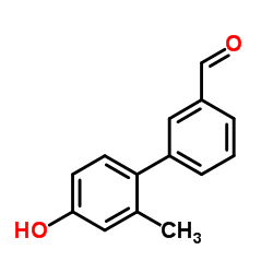 4'-Hydroxy-2'-methyl-3-biphenylcarbaldehyde结构式