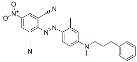 2-[2-Methyl-4-[N-methyl-N-(3-phenylpropyl)amino]phenylazo]-5-nitroisophthalonitrile picture