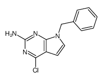2-amino-7-benzyl-4-chloropyrrolo[2,3-d]pyrimidine结构式