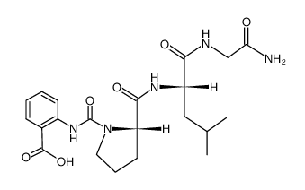 1-N-(2-carboxy-phenyl)-carbamoyl-L-prolyl-L-leucyl-glycinamide结构式