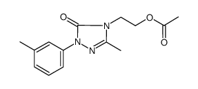2-[2-(3-methylphenyl)-5-methyl-3-oxo-2,4-dihydro-3H-1,2,4-triazol-4-yl]ethyl acetate结构式