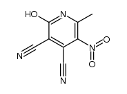 2-hydroxy-6-methyl-5-nitro-pyridine-3,4-dicarbonitrile结构式