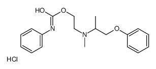 methyl-(1-phenoxypropan-2-yl)-[2-(phenylcarbamoyloxy)ethyl]azanium,chloride Structure