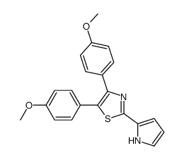 4,5-Bis(4-methoxyphenyl)-2-(1H-pyrrol-2-yl)-1,3-thiazole结构式