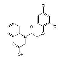 2-(N-[2-(2,4-dichlorophenoxy)acetyl]anilino)acetic acid Structure
